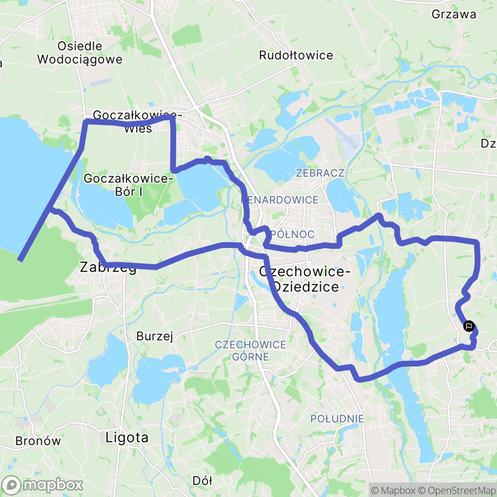 Bestwina: mapa trasy - Poland