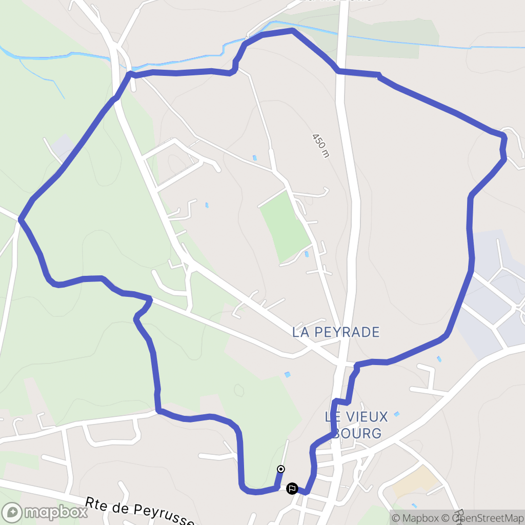 Montbazens : carte du parcours de randonnée - France