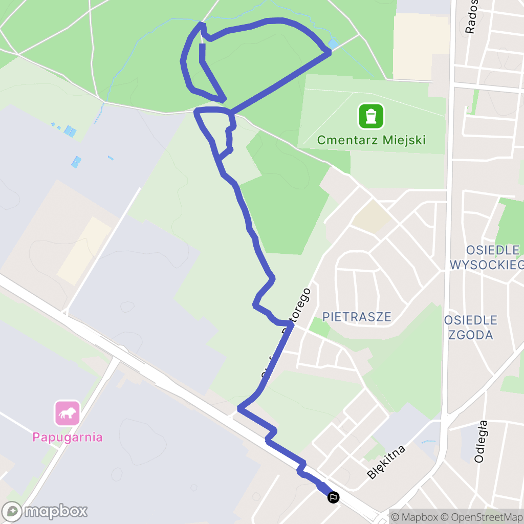Białystok: mapa trasy - Poland