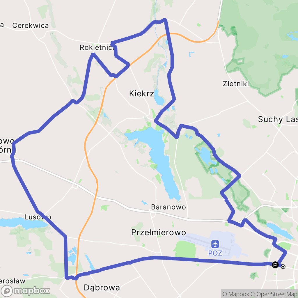 Poznań: mapa trasy - Poland