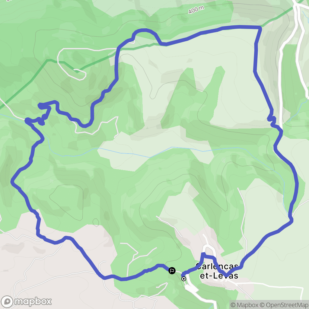 Carlencas-et-Levas : carte du parcours de randonnée - France