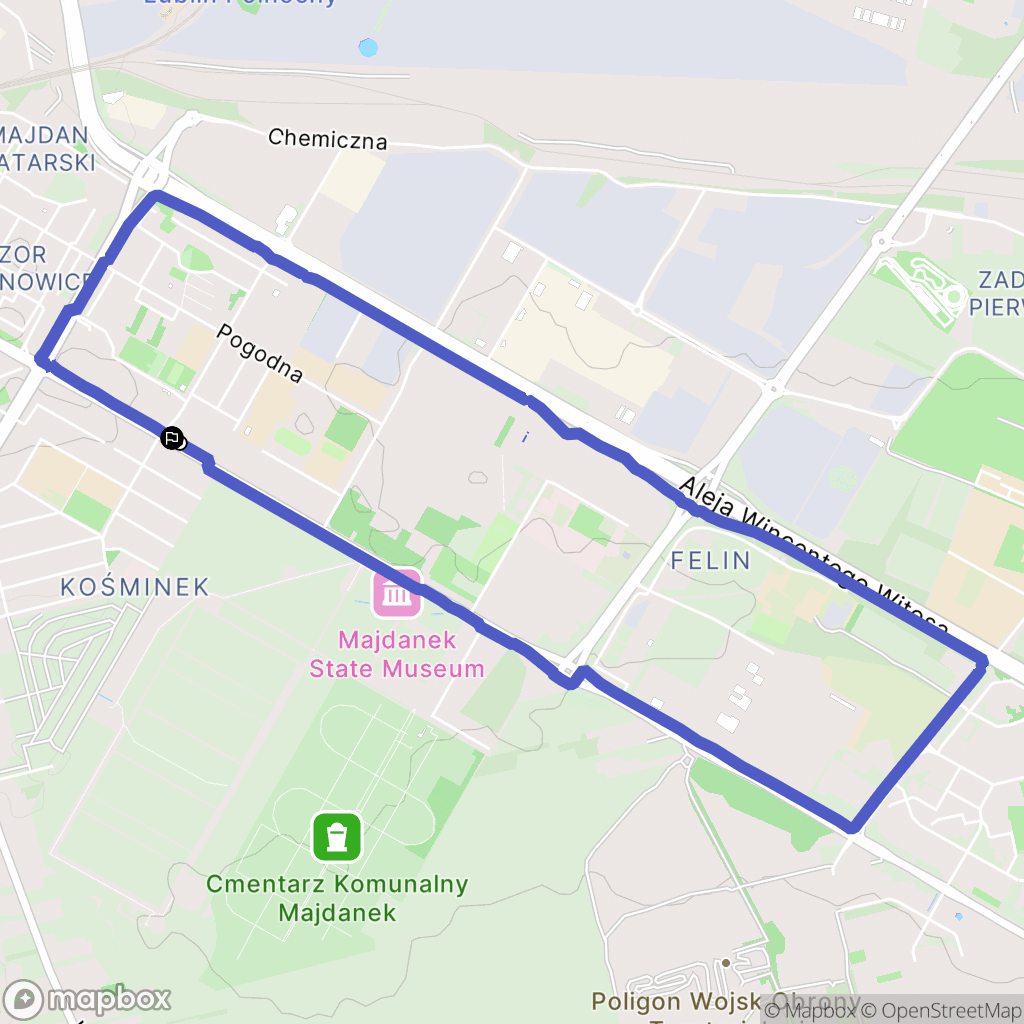 Lublin: mapa trasy - Poland