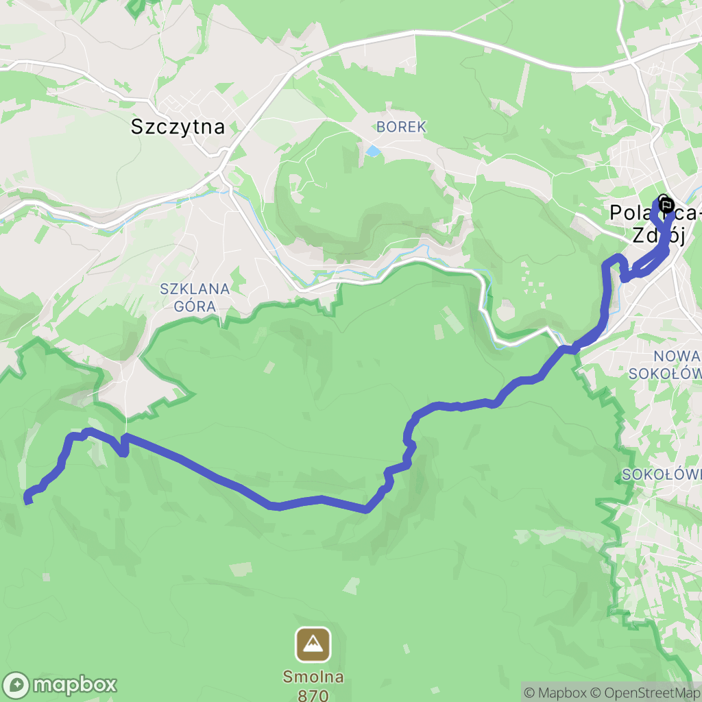 Polanica-Zdrój: mapa trasy - Poland