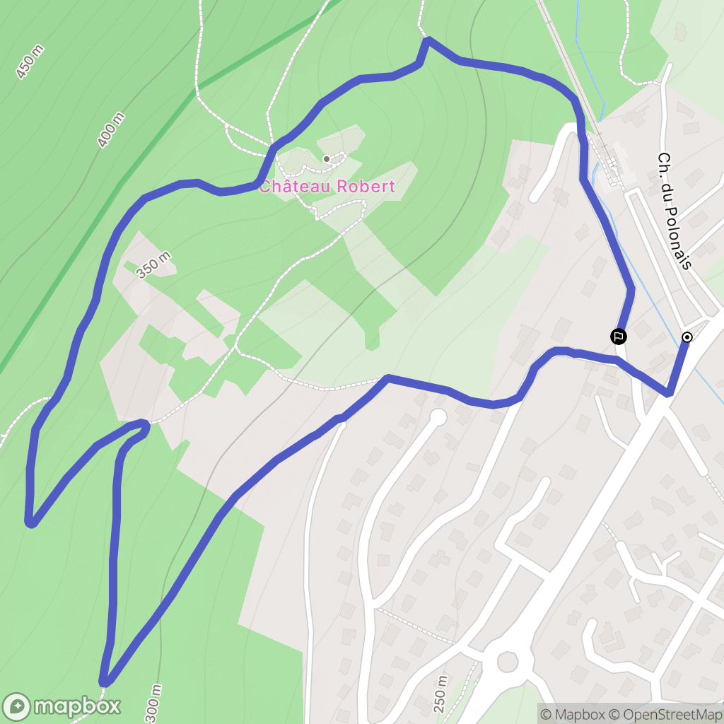 Crolles : carte du parcours de randonnée - France