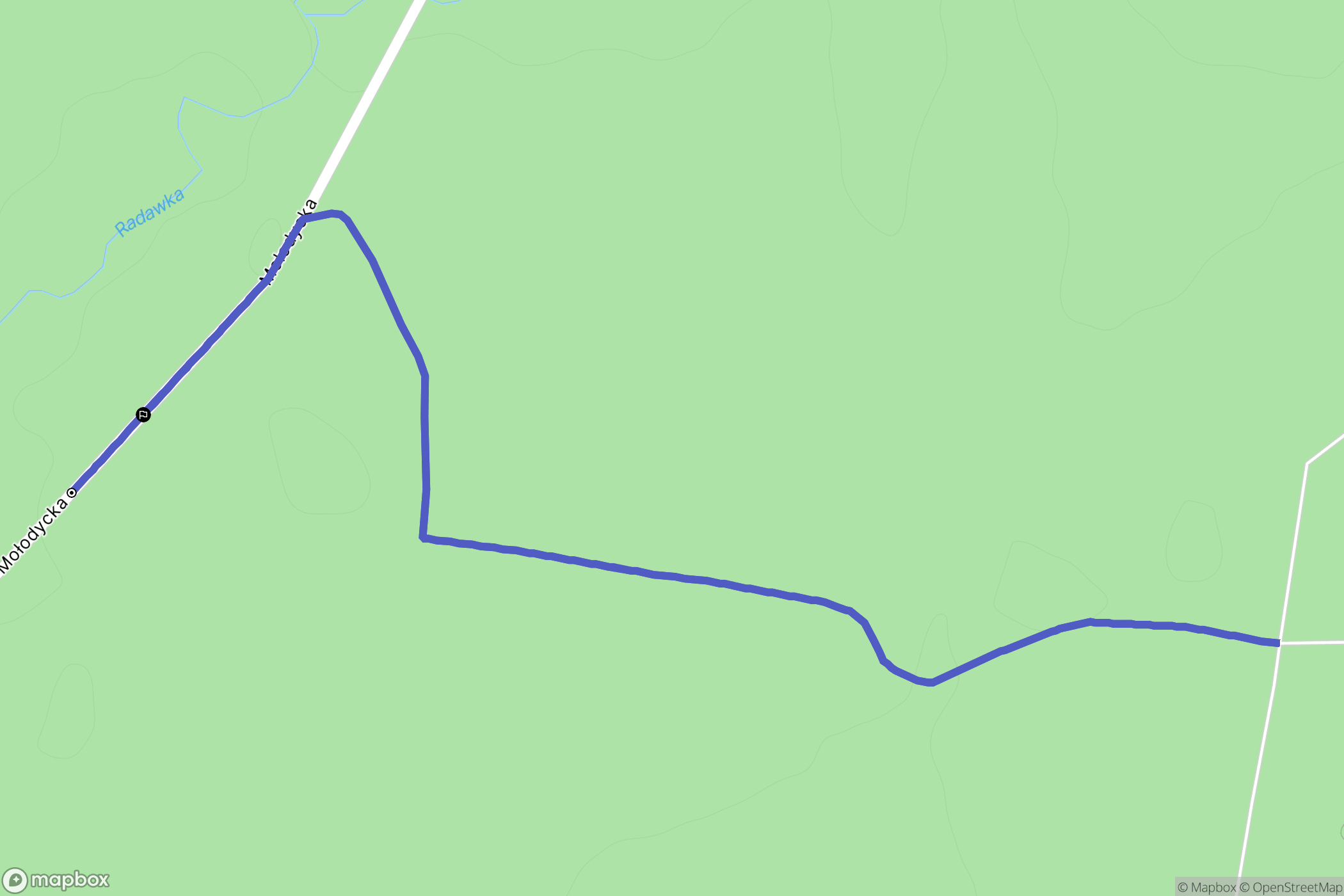Radawa: mapa trasy - Poland