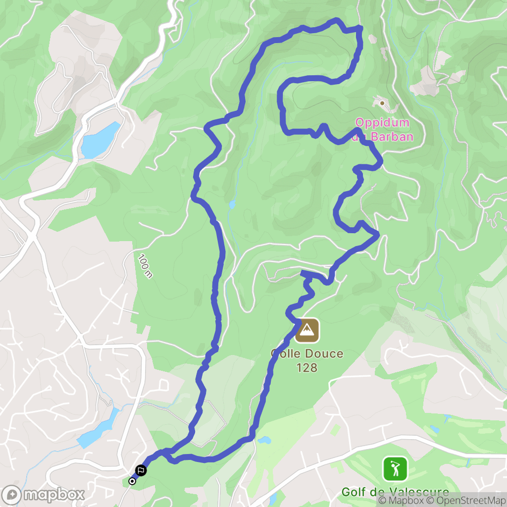 Fréjus : carte du parcours de randonnée - France
