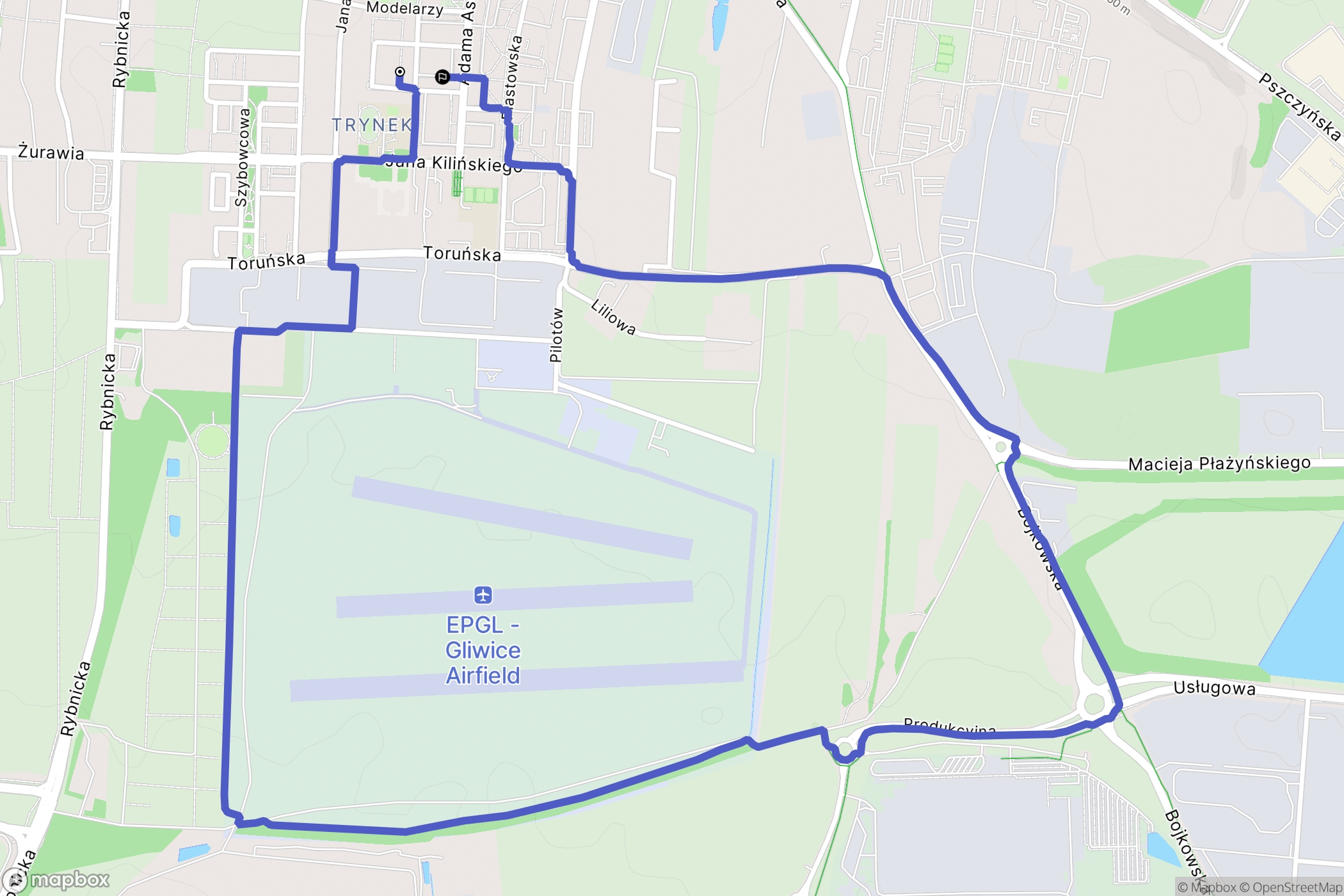 Gliwice: mapa trasy - Poland