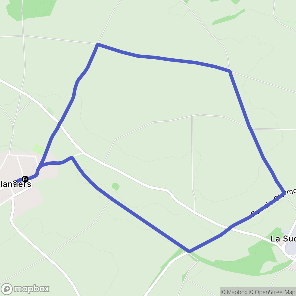 Léglantiers : carte du parcours de randonnée - France