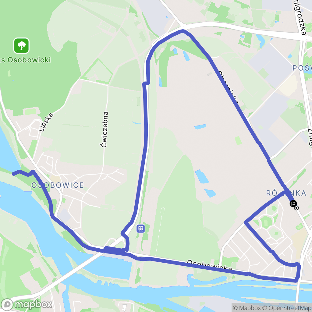 Wrocław: mapa trasy - Poland