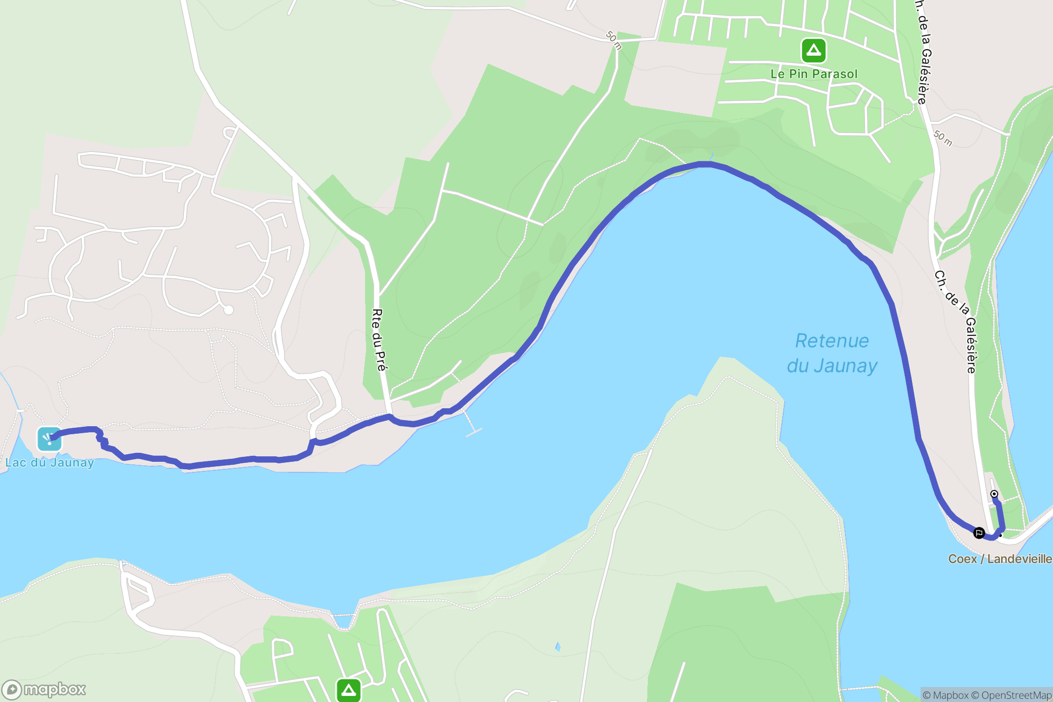 Saint-Julien-des-Landes : carte du parcours de randonnée - France