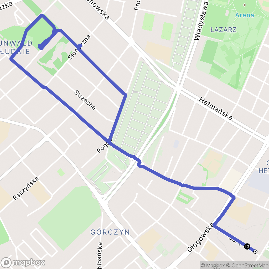 Poznań: mapa trasy - Poland