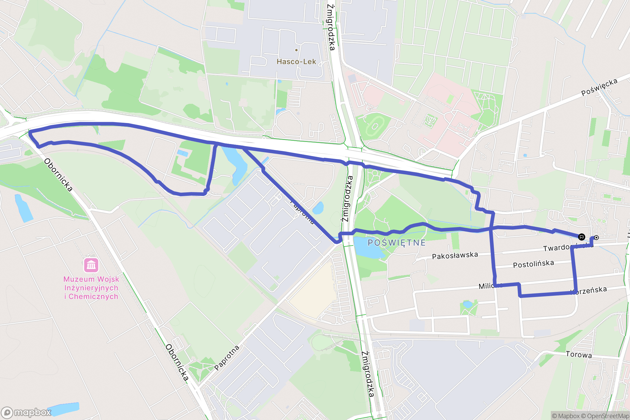 Wrocław: mapa trasy - Poland