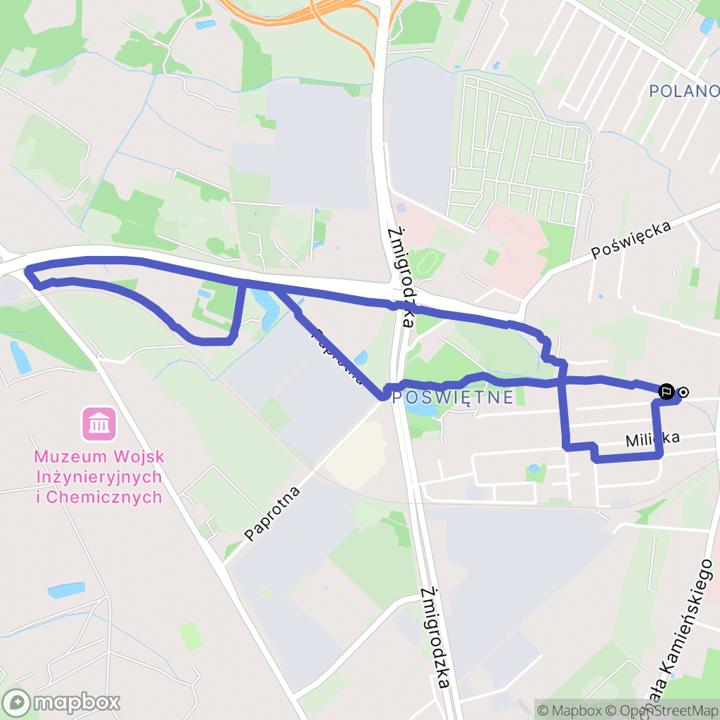 Wrocław: mapa trasy - Poland