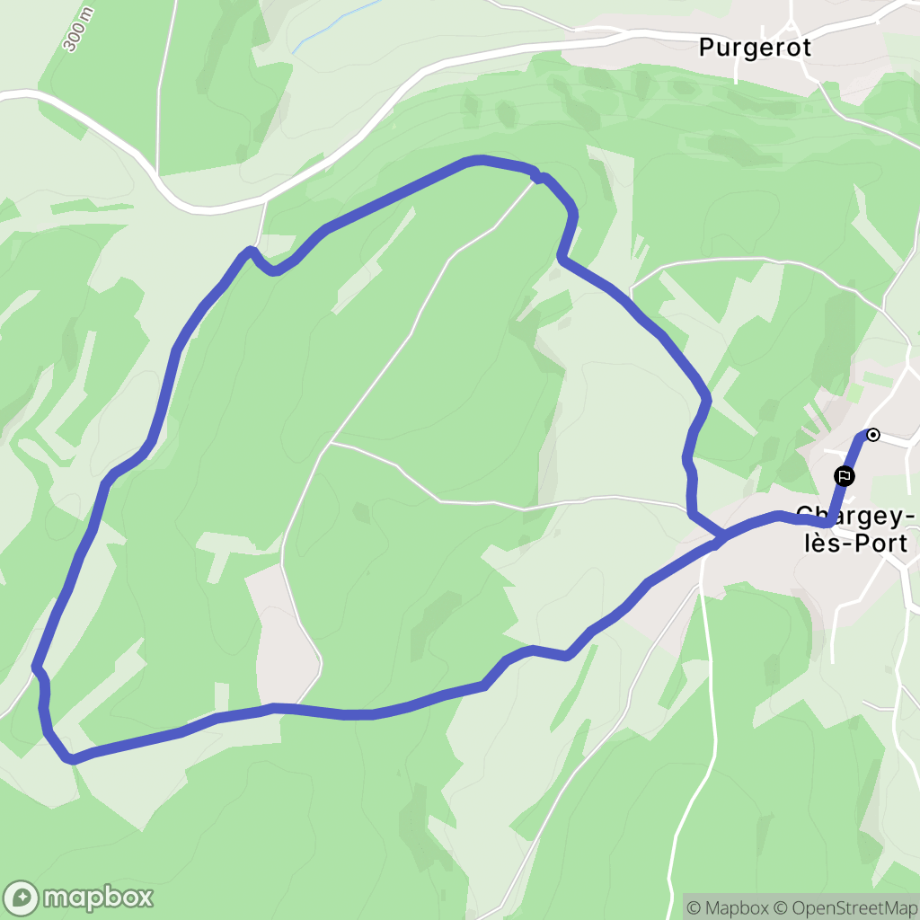 Chargey-lès-Port : carte du parcours de randonnée - France