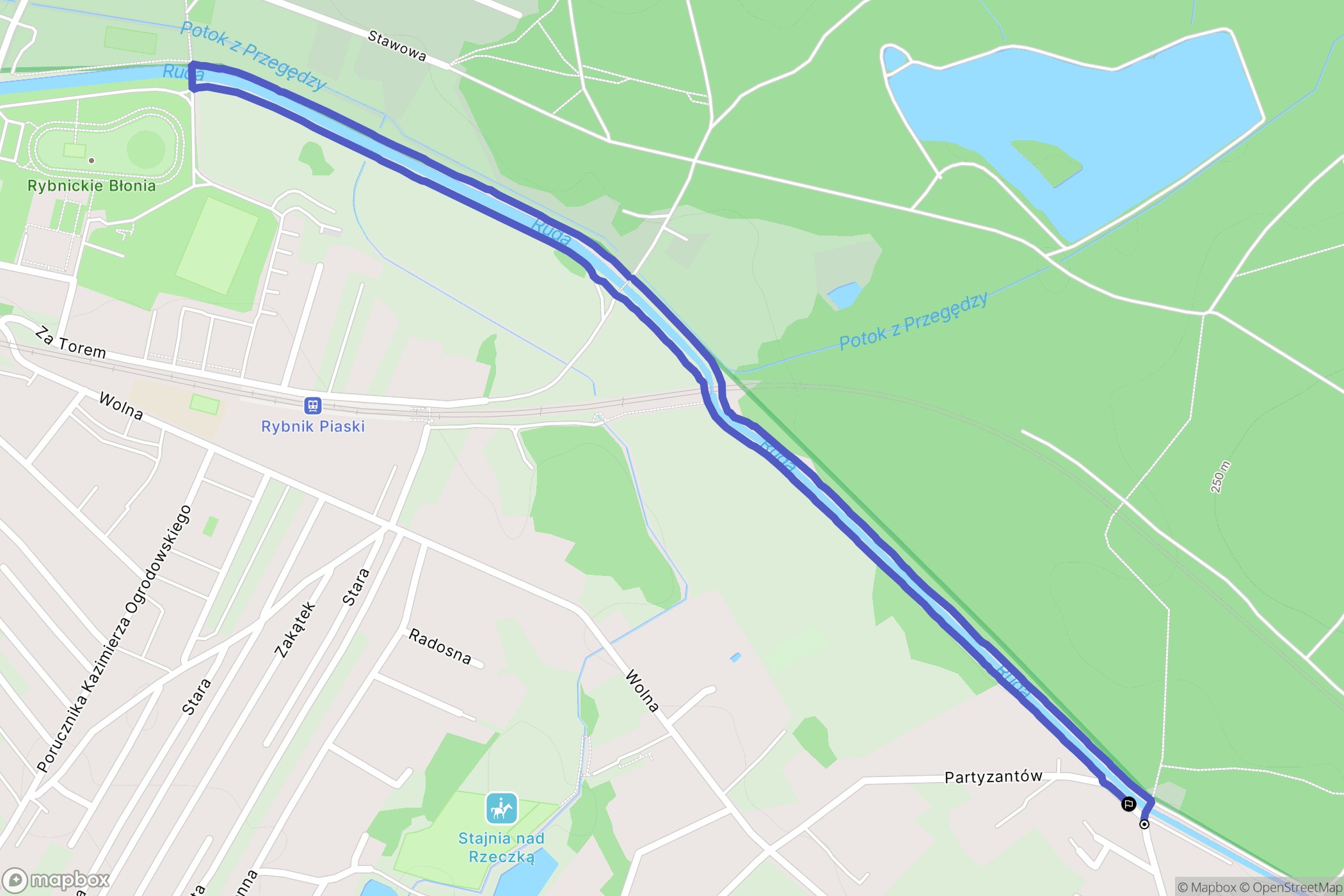 Rybnik: mapa trasy - Poland