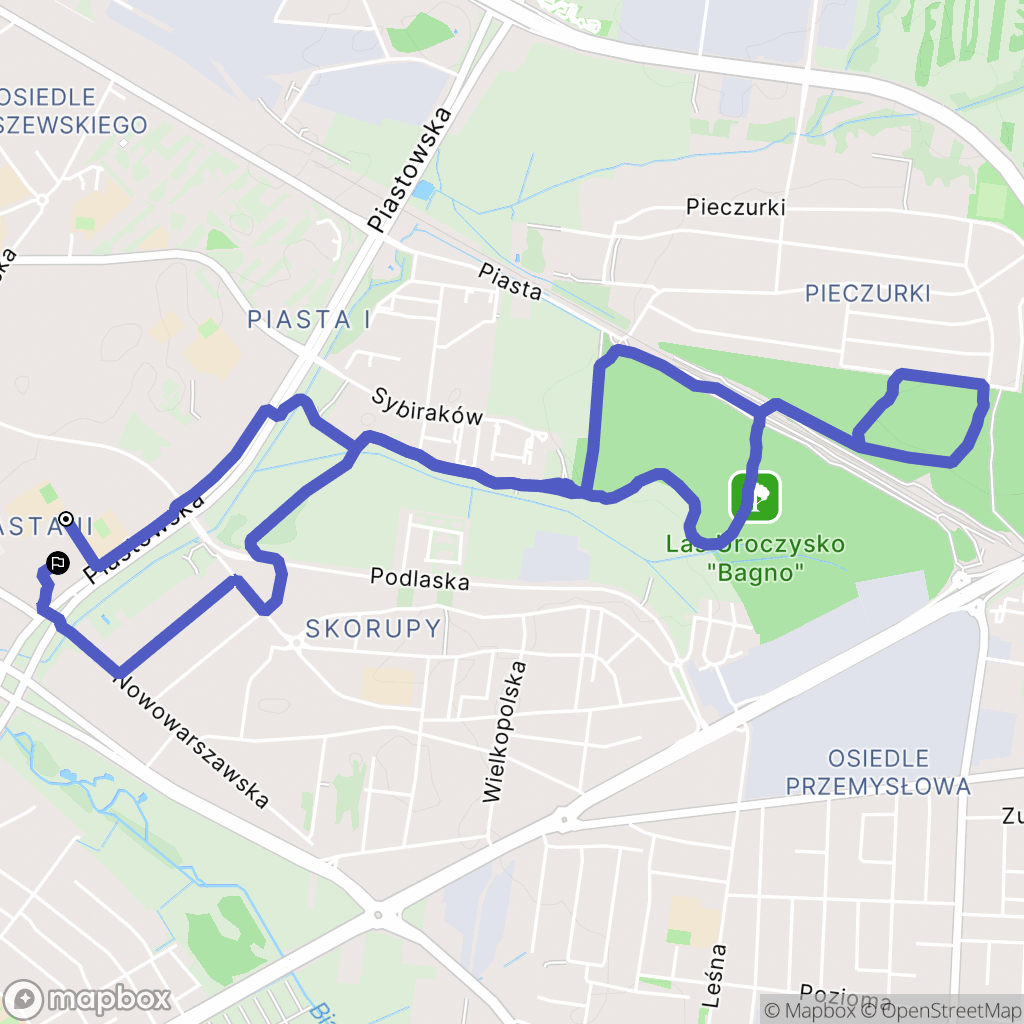 Białystok: mapa trasy - Poland