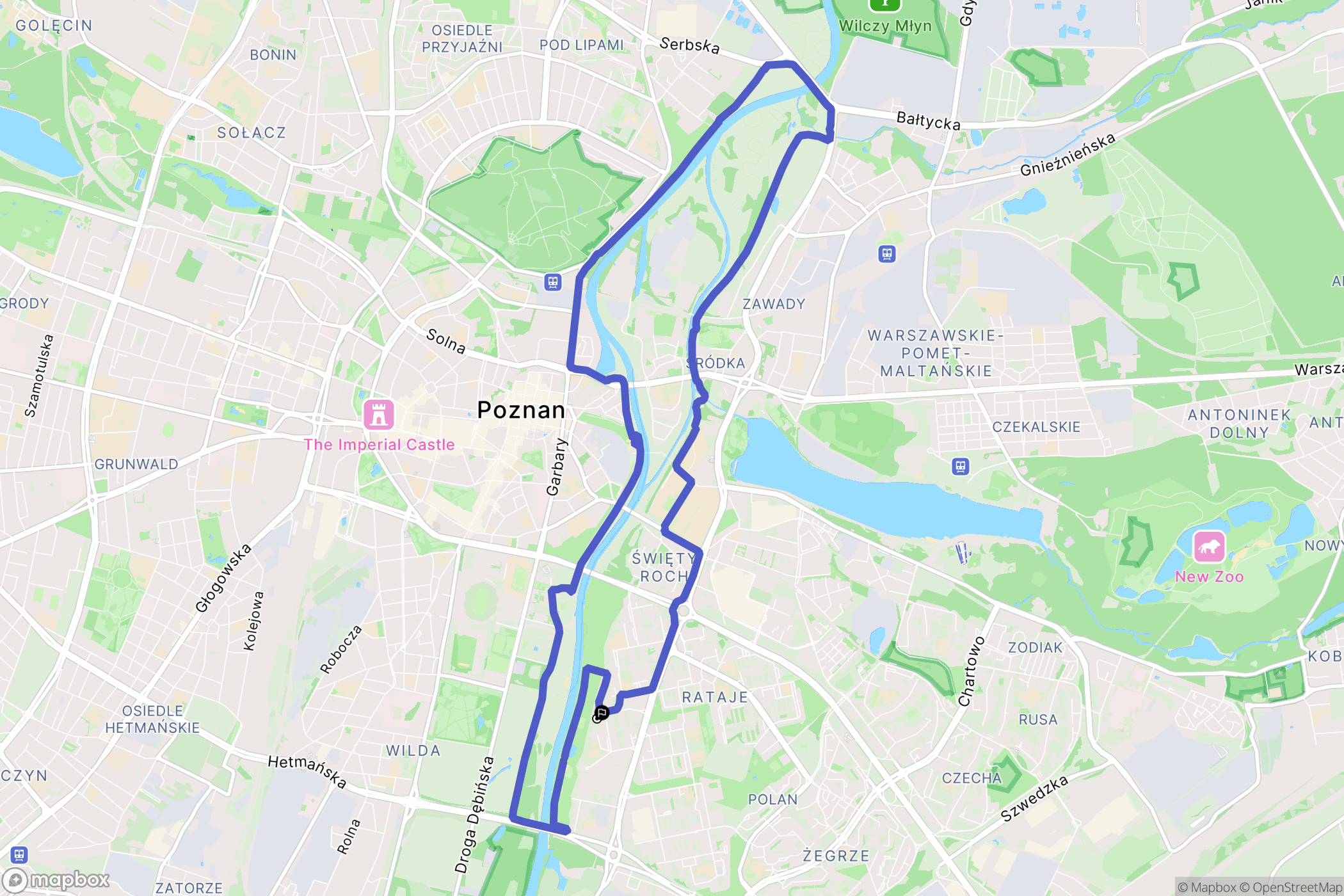 Poznań: mapa trasy - Poland