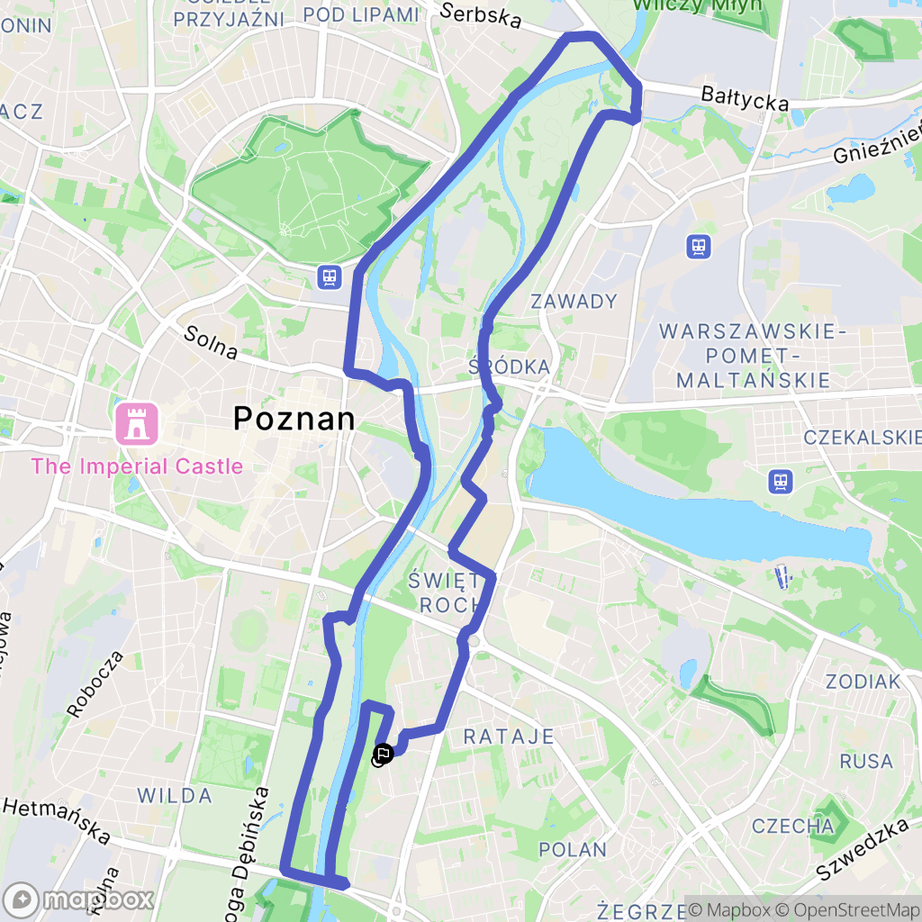 Poznań: mapa trasy - Poland