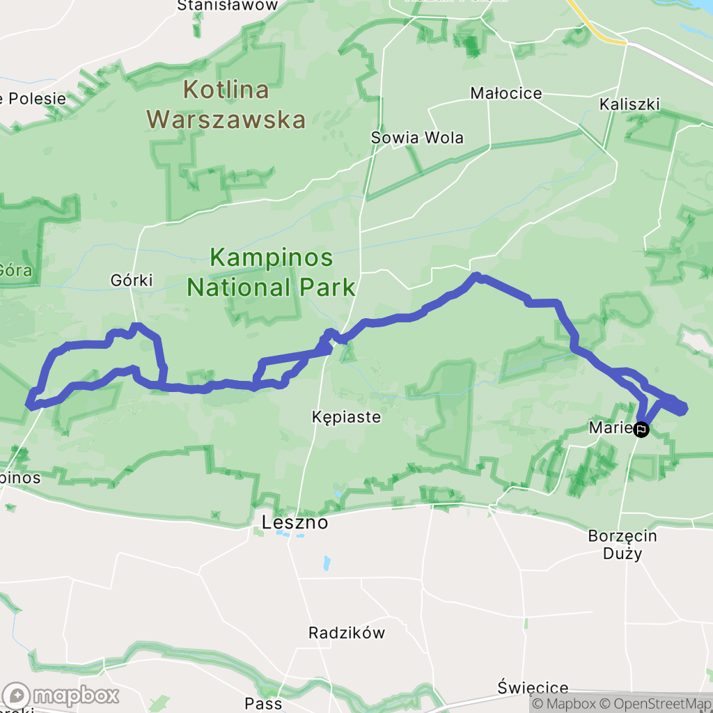 Stanisławów: mapa trasy - Poland