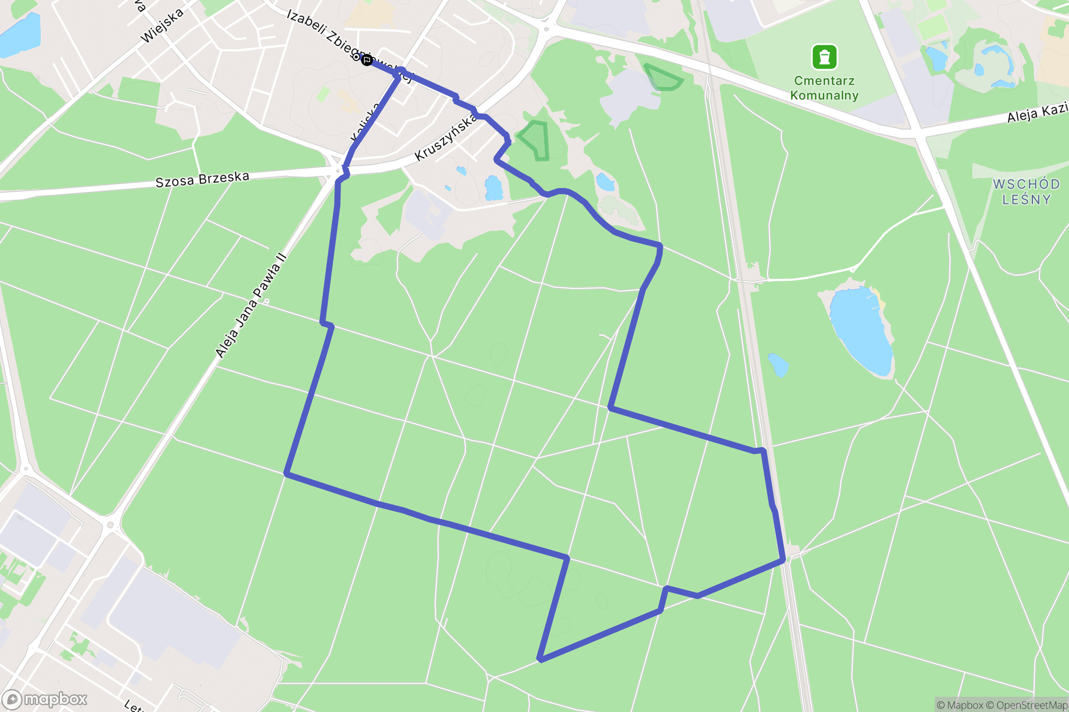 Włocławek: mapa trasy - Poland