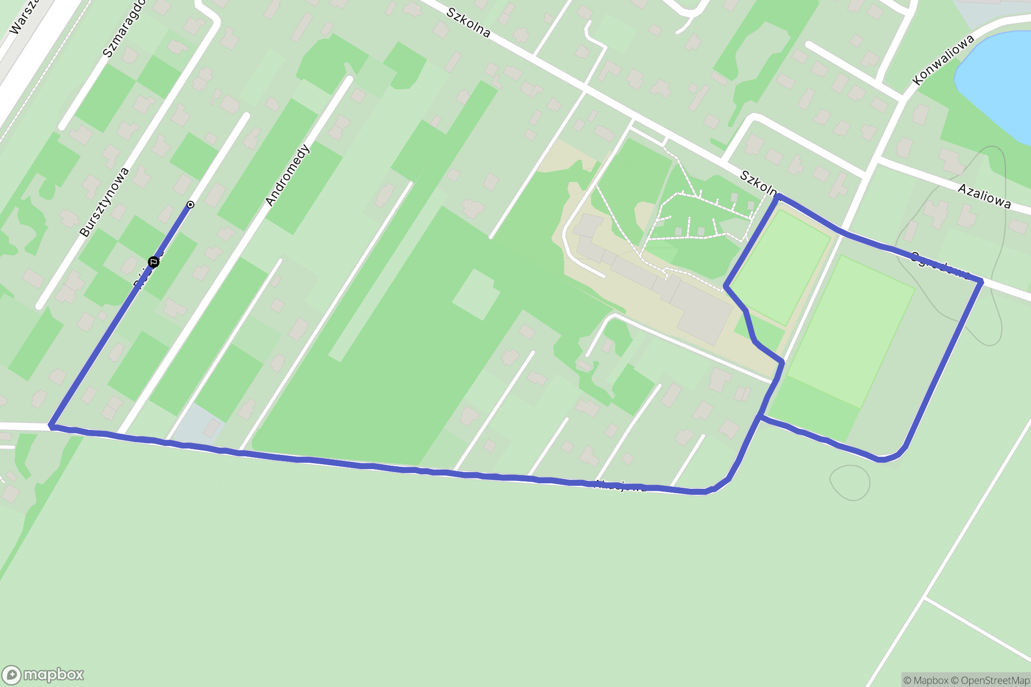 Jadwisin: mapa trasy - Poland