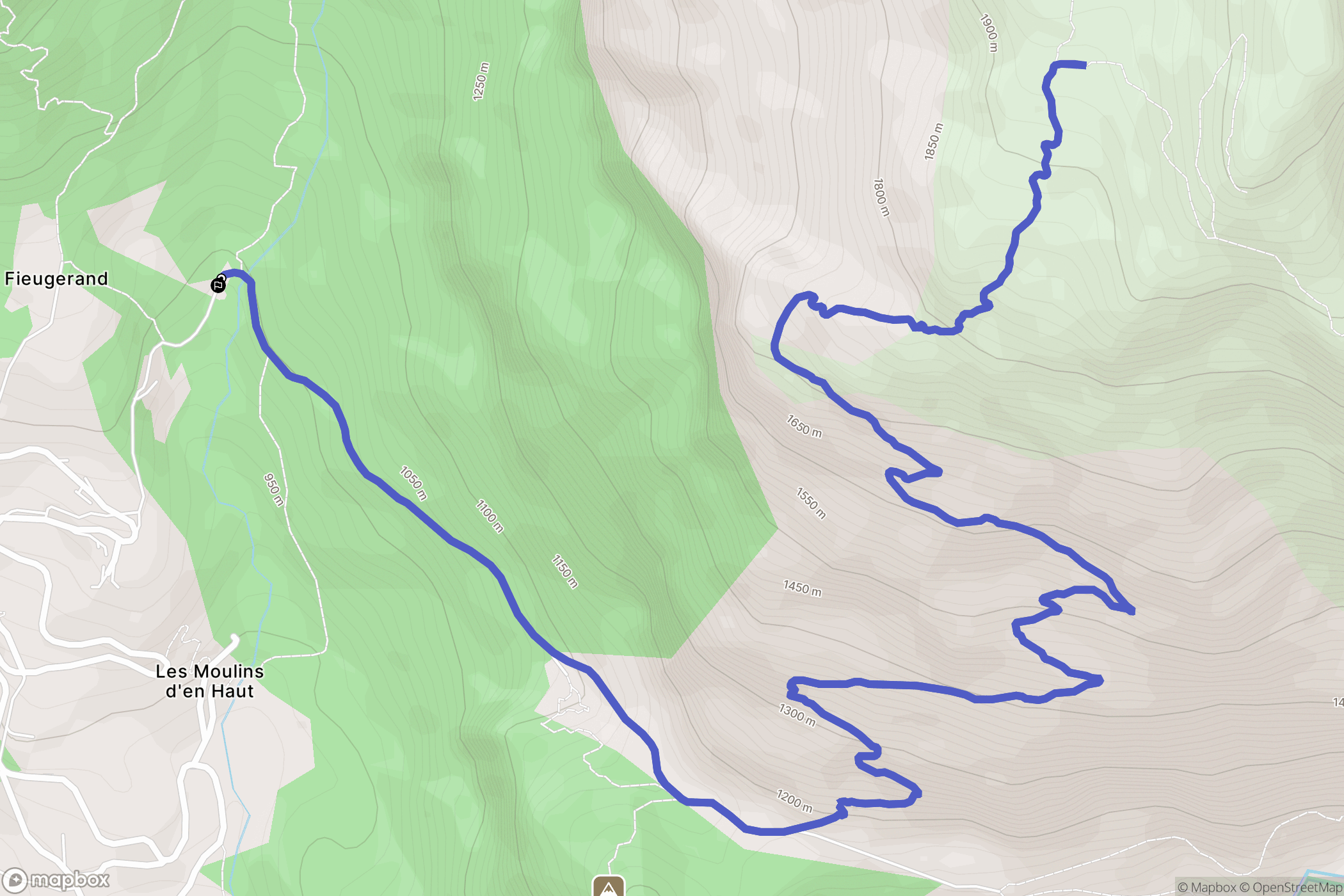 Servoz : carte du parcours de randonnée - France