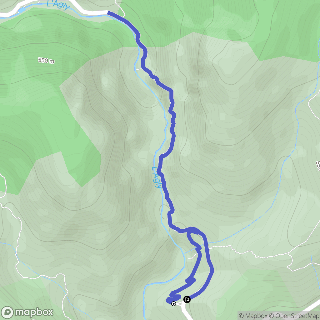 Saint-Paul-de-Fenouillet : carte du parcours de randonnée - France