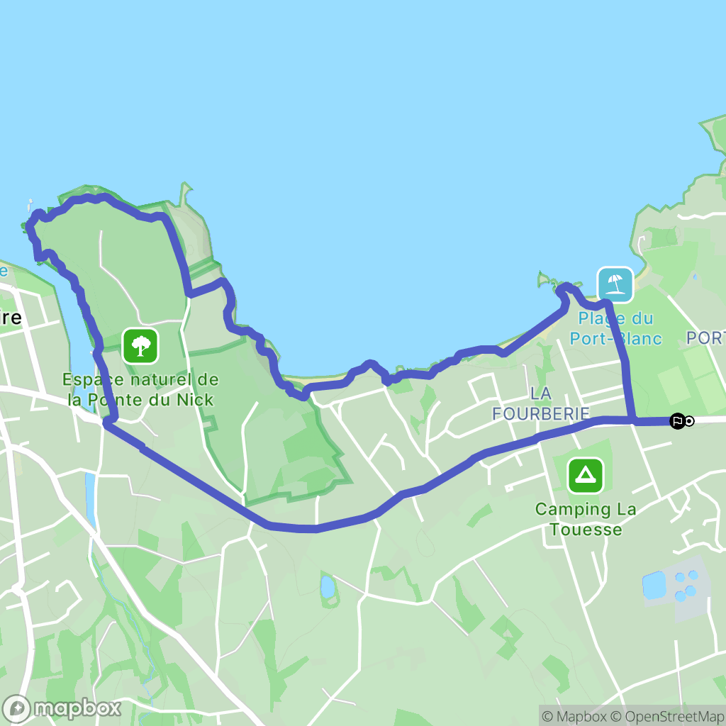 Dinard : carte du parcours de randonnée - France