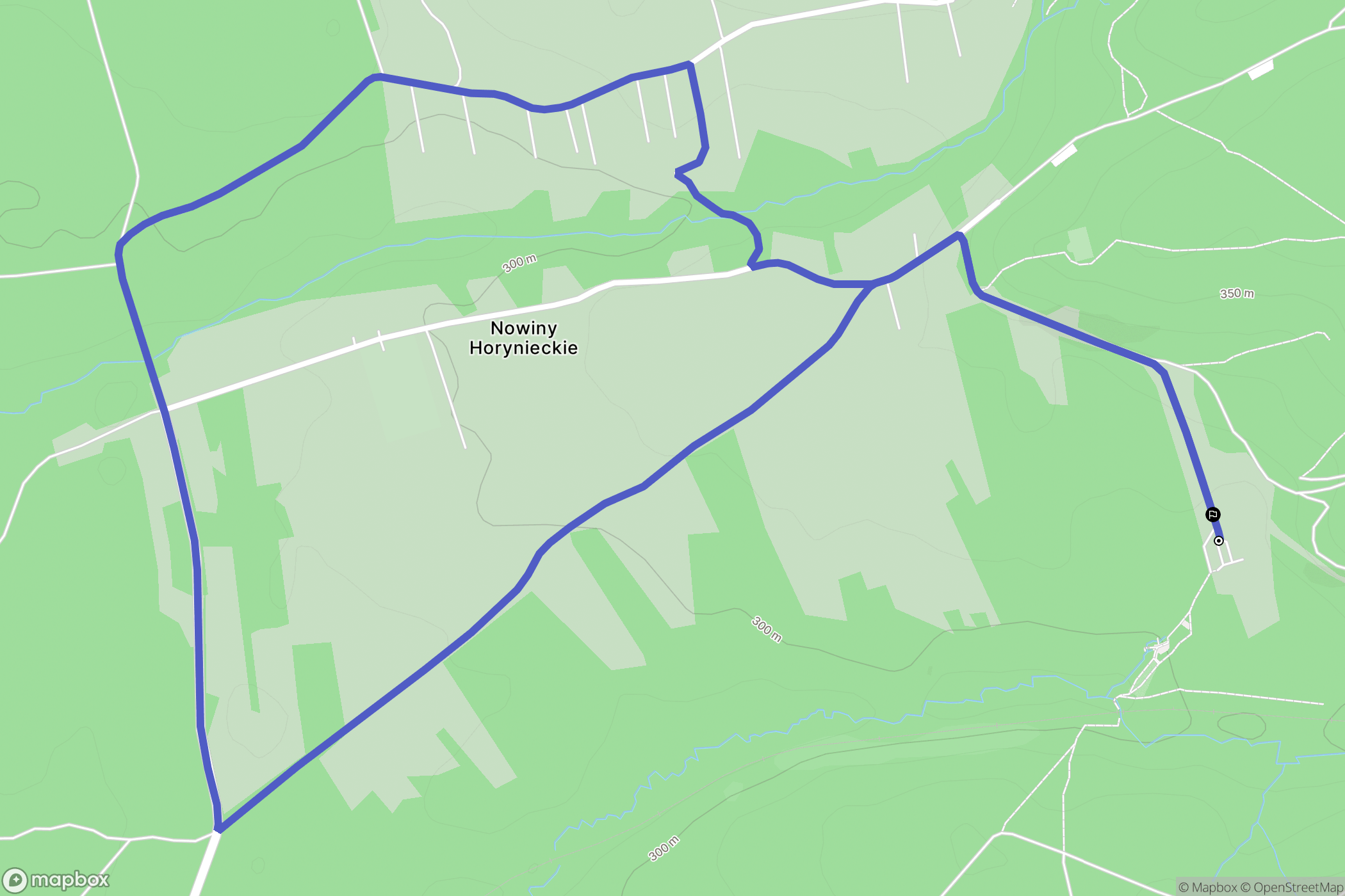 Horyniec-Zdrój: mapa trasy - Poland