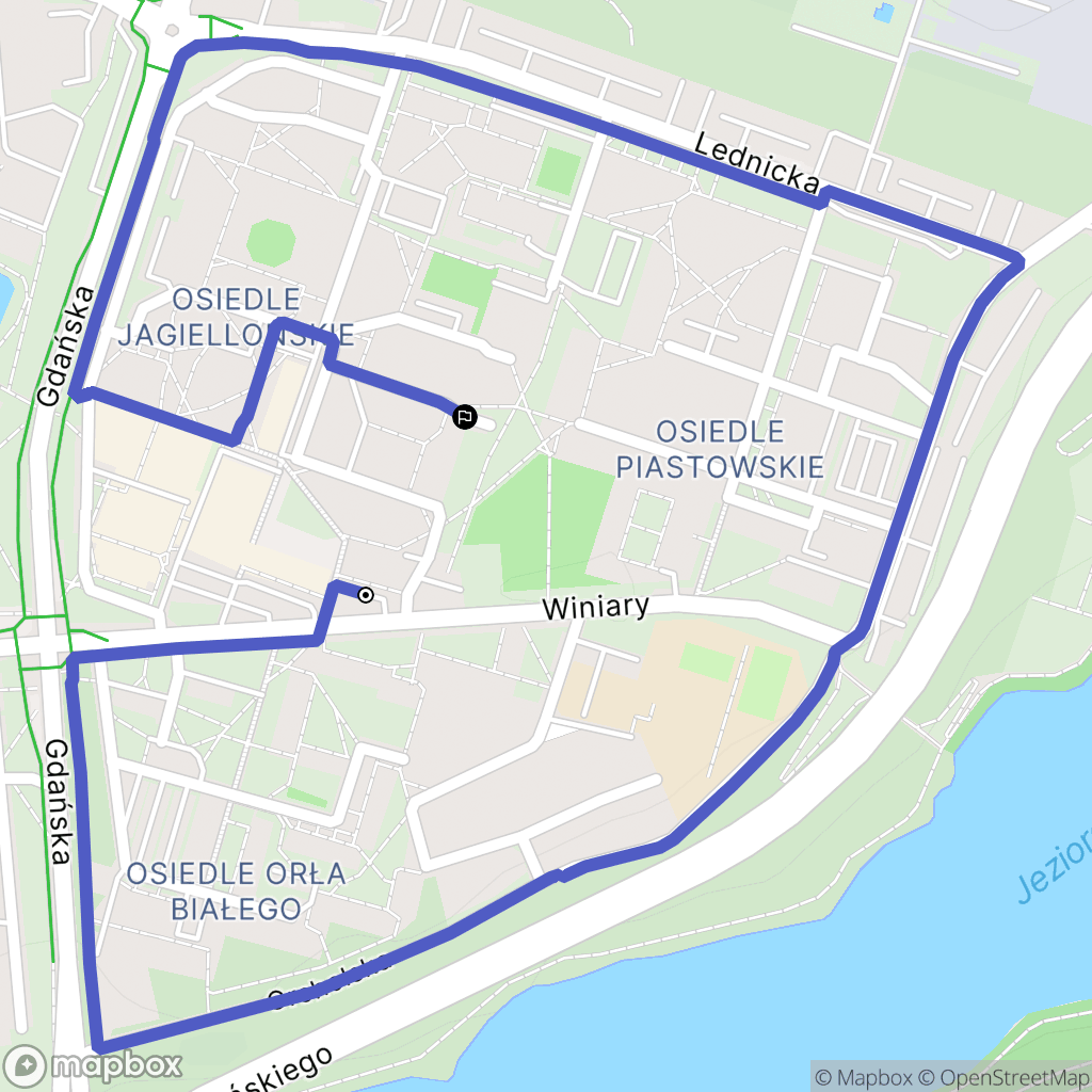 Gniezno: mapa trasy - Poland