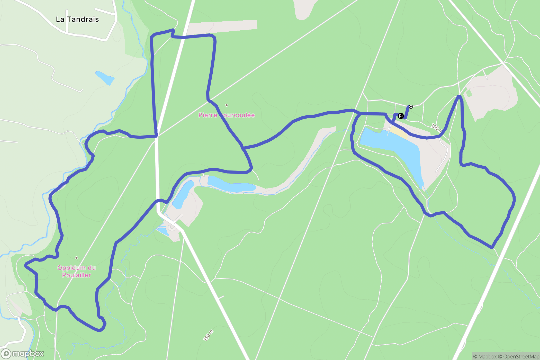 Landéan : carte du parcours de randonnée - France