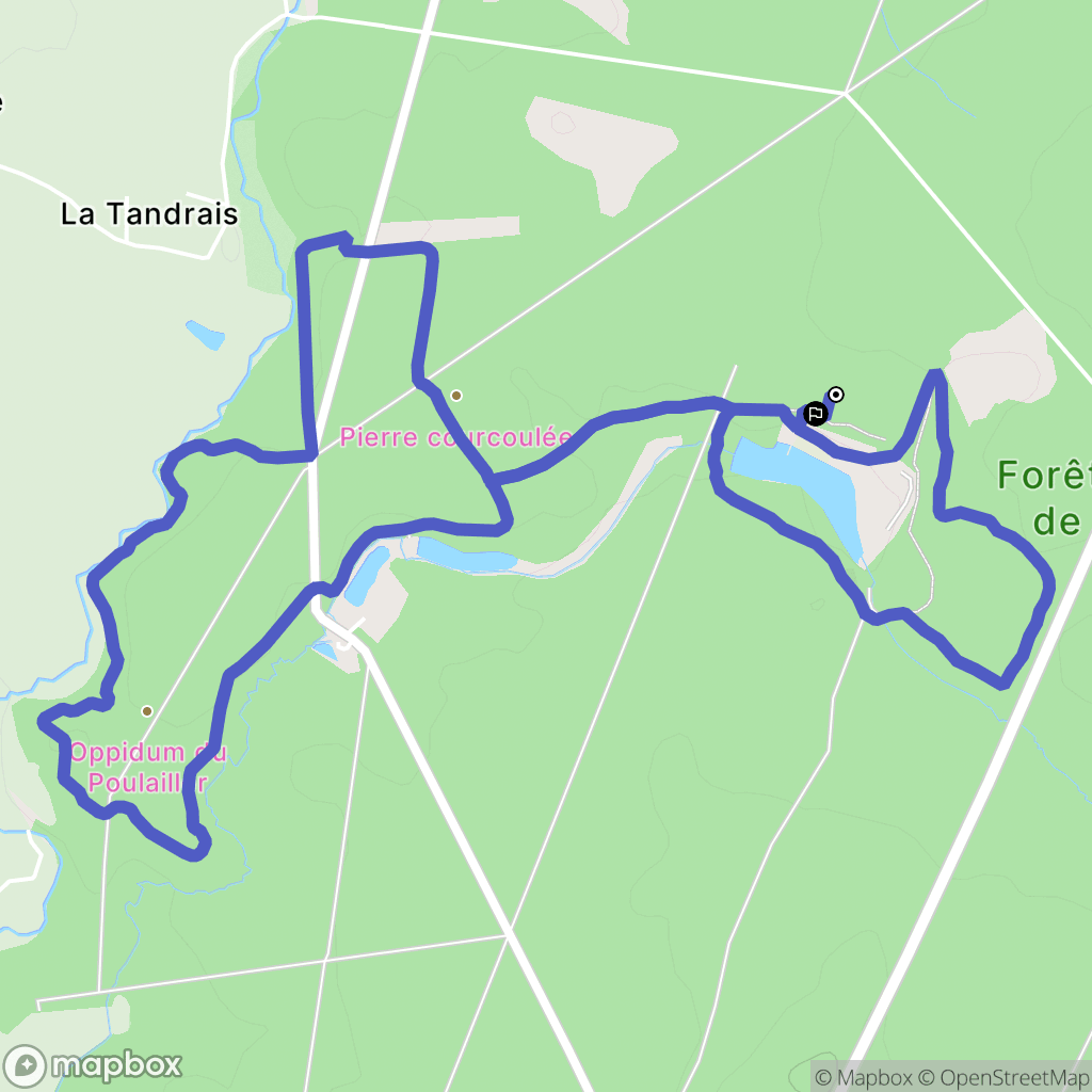 Landéan : carte du parcours de randonnée - France