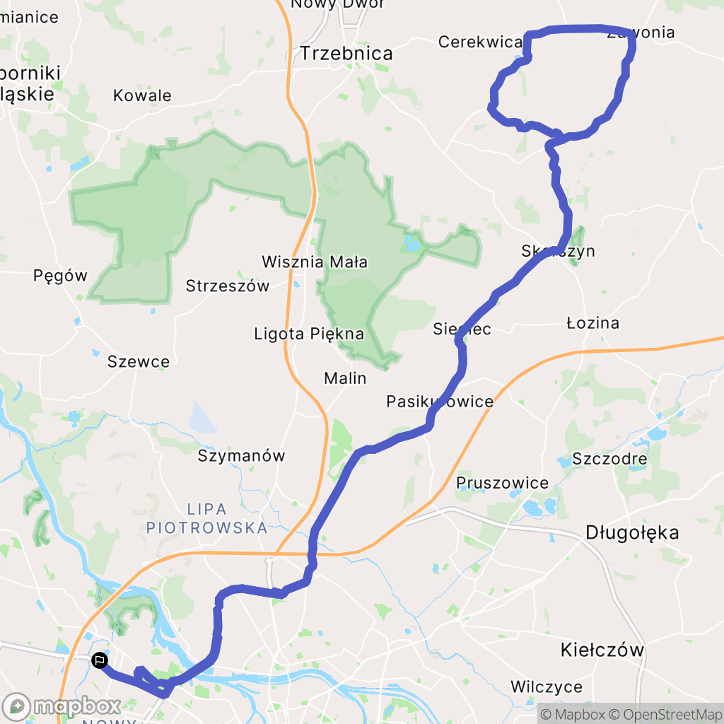 Wrocław: mapa trasy - Poland