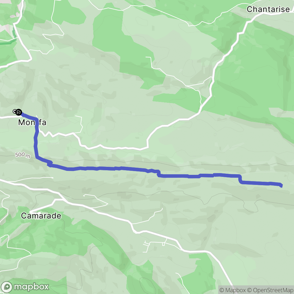 Montfa : carte du parcours de randonnée - France