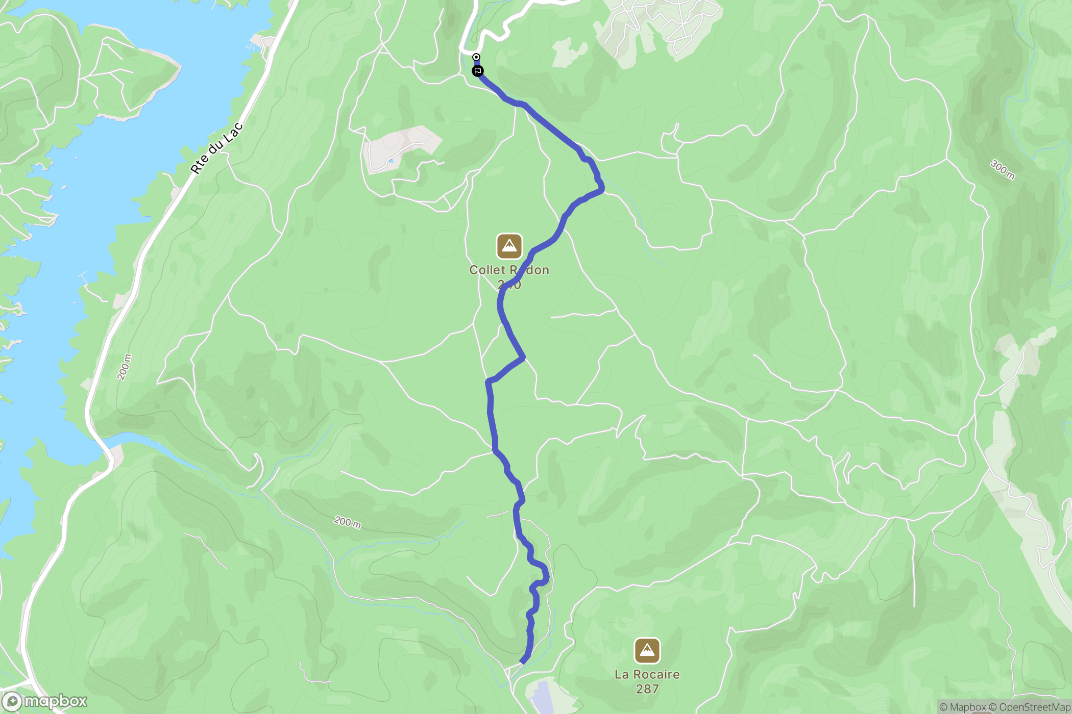 Tanneron : carte du parcours de randonnée - France