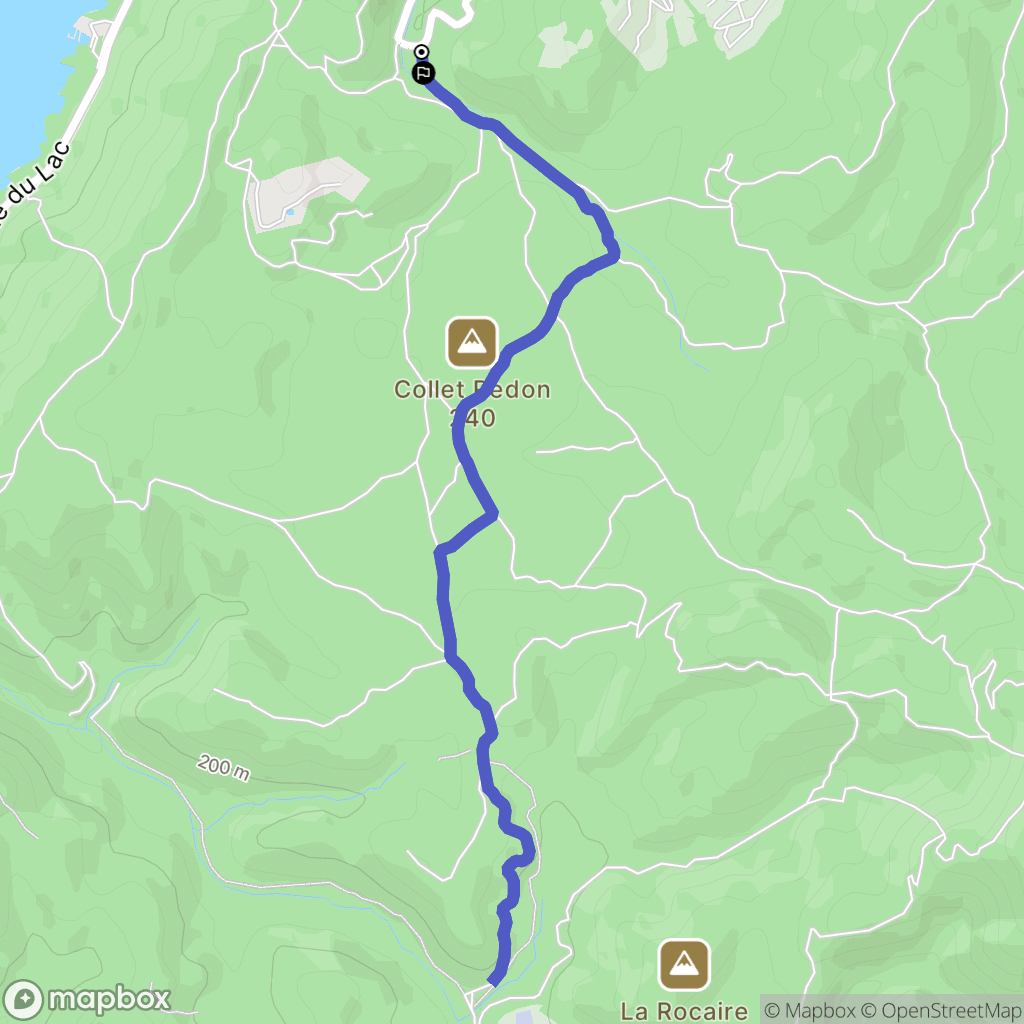 Tanneron : carte du parcours de randonnée - France
