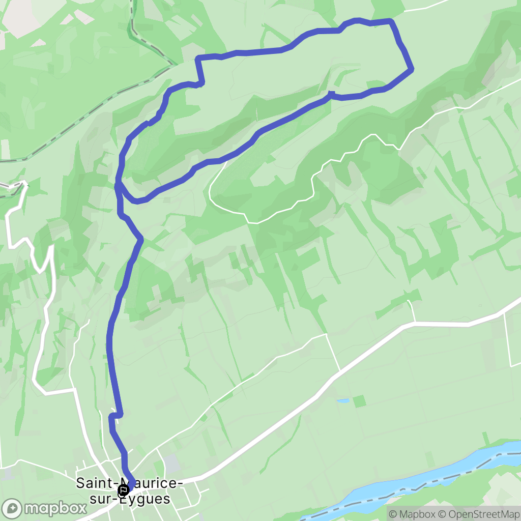 Saint-Maurice-sur-Eygues : carte du parcours de randonnée - France