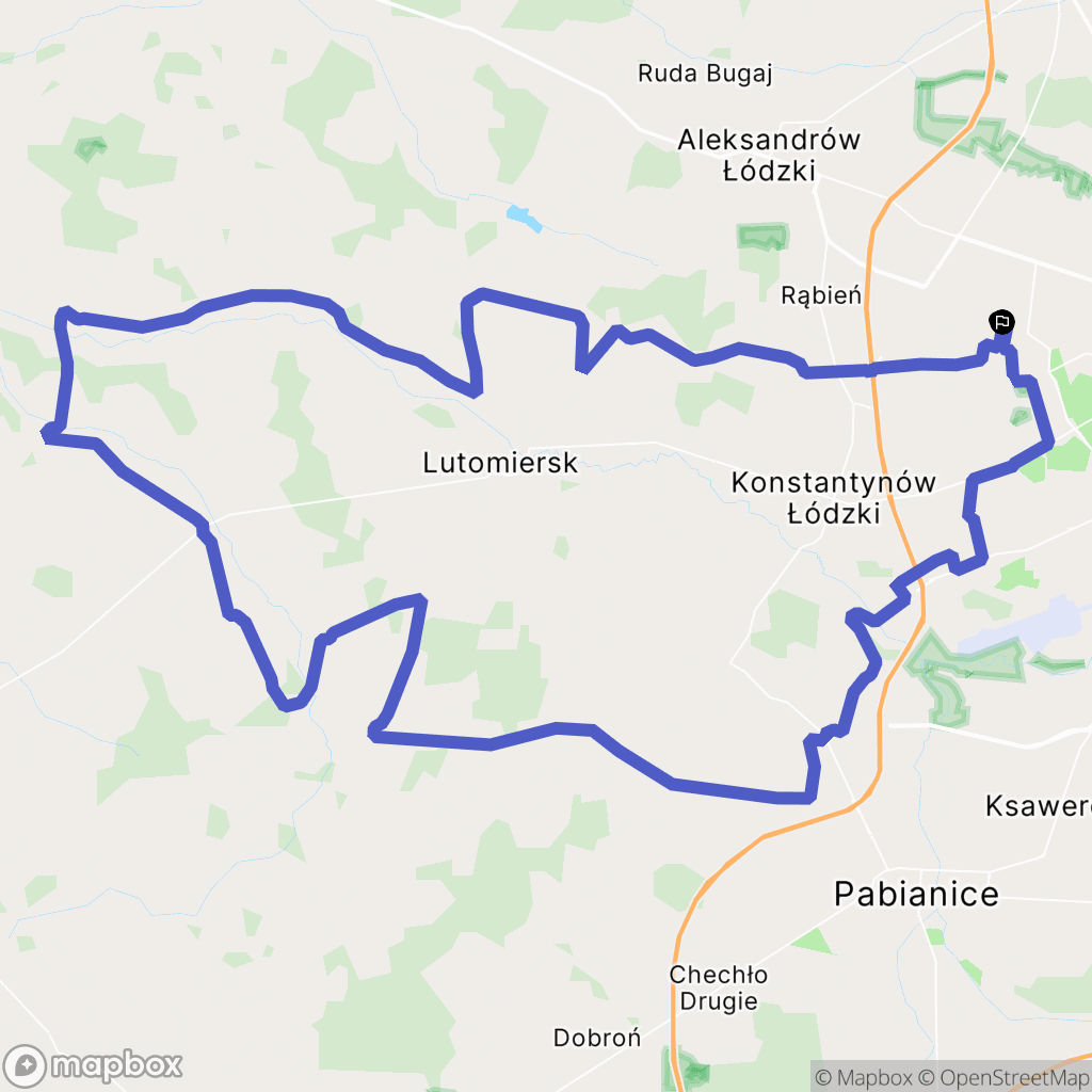Łódź: mapa trasy - Poland