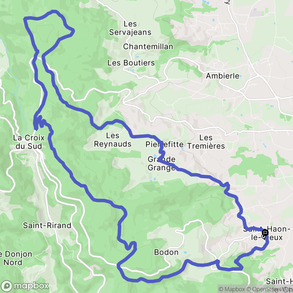 Saint-Haon-le-Vieux : carte du parcours de randonnée - France