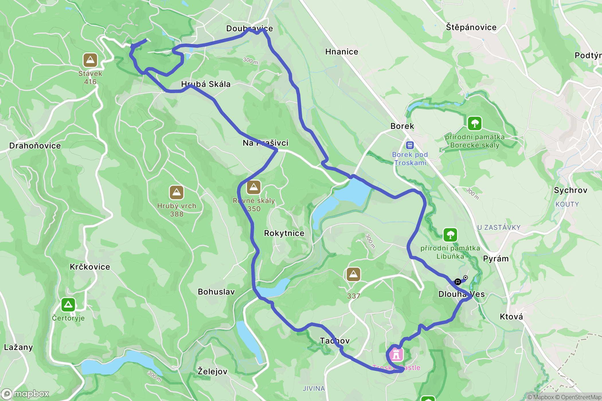 Ktová: mapa trasy - Czechia
