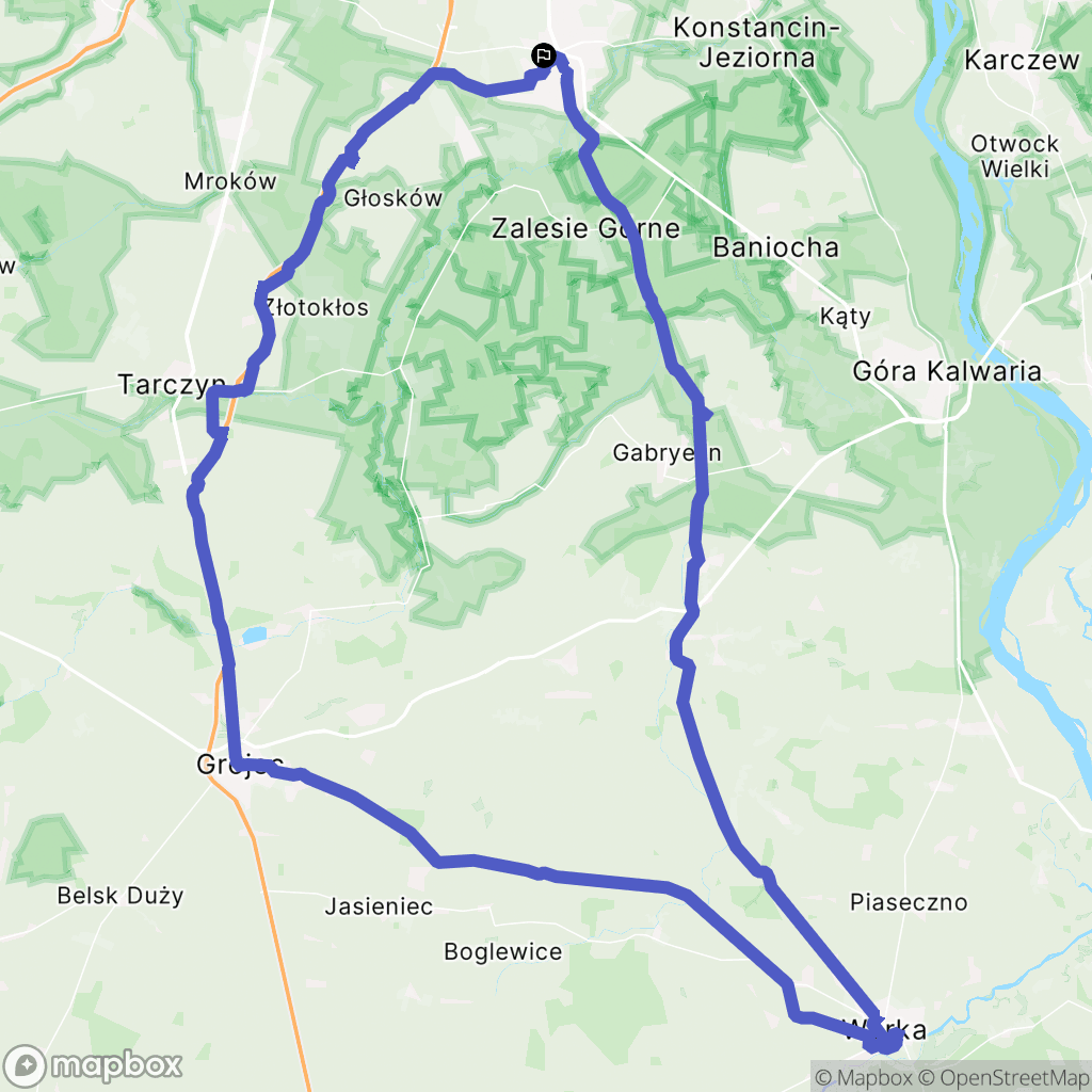 Piaseczno: mapa trasy - Poland