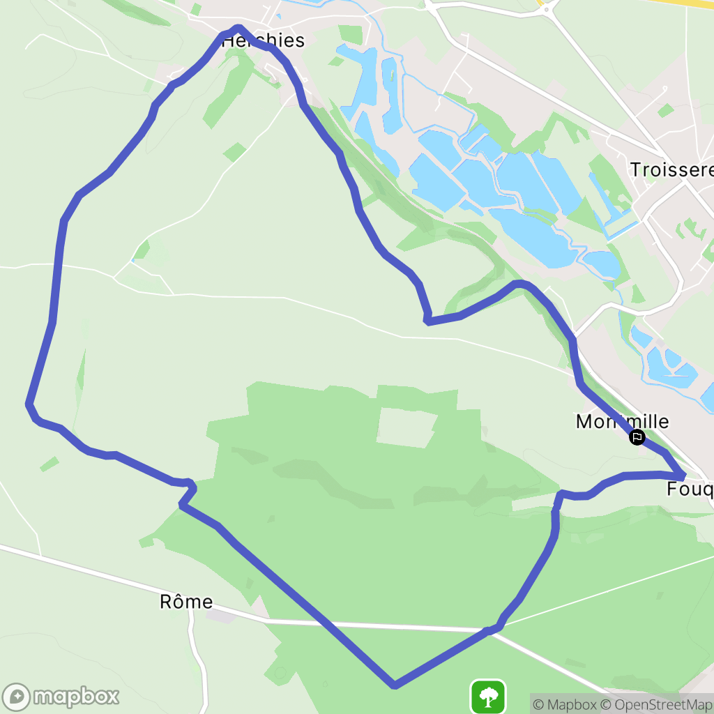 Fouquenies : carte du parcours de randonnée - France