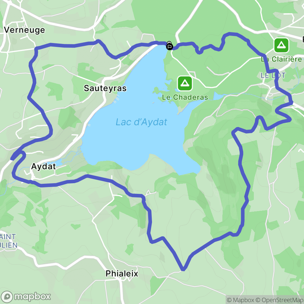 Aydat : carte du parcours de randonnée - France