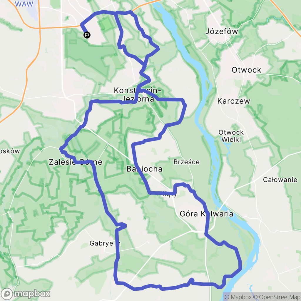 Warszawa: mapa trasy - Poland