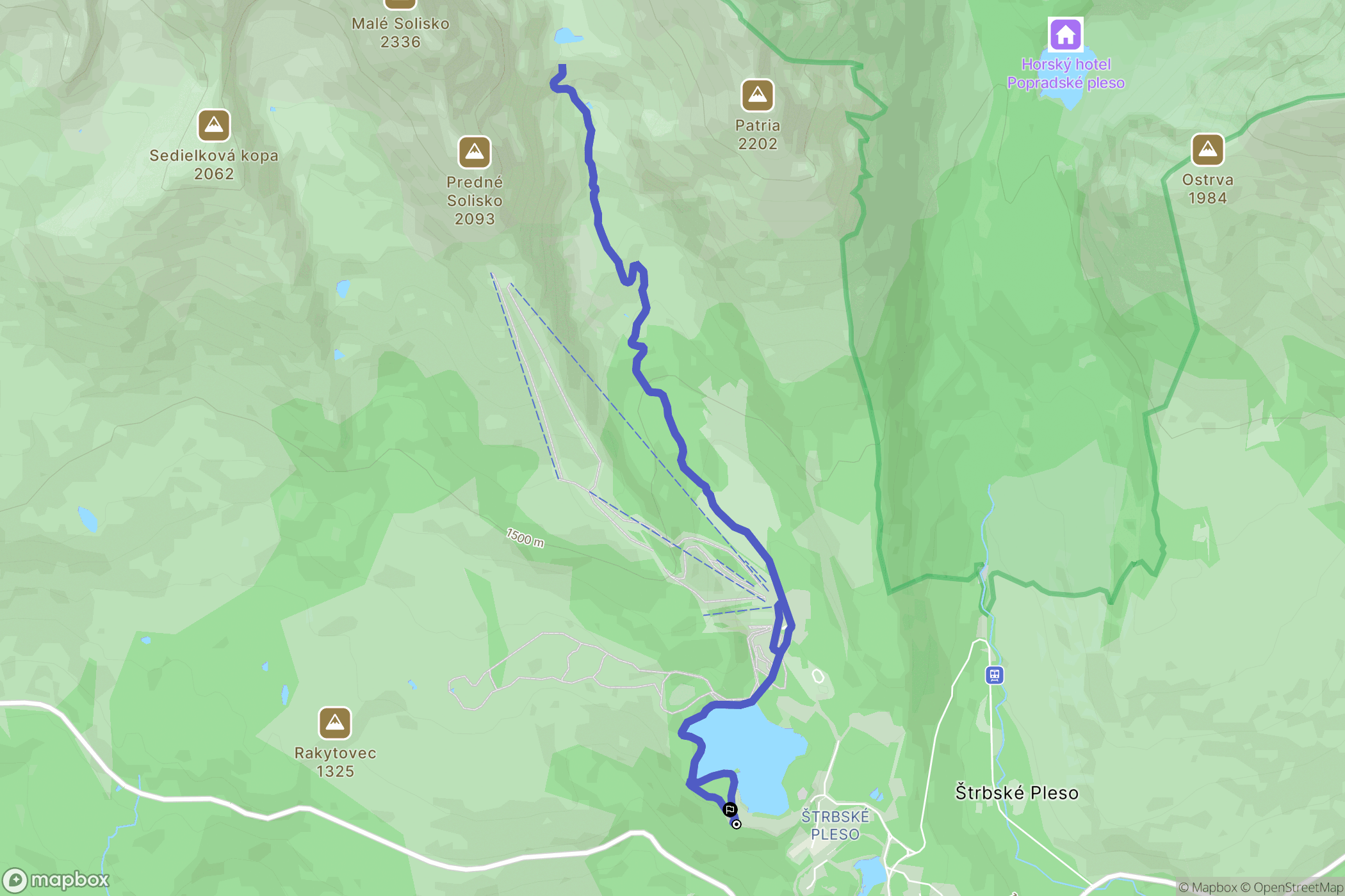 Štrba: mapa trasy - Slovakia