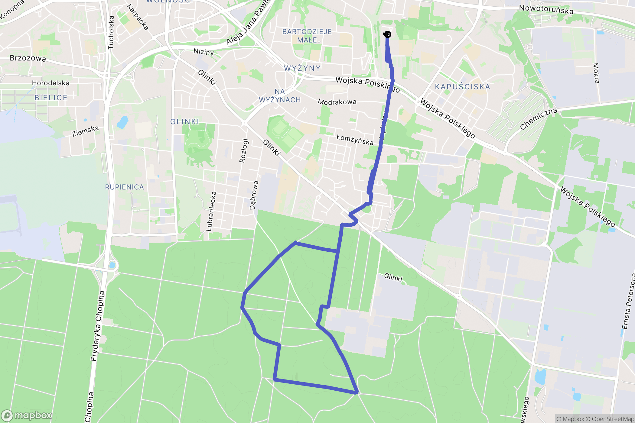 Bydgoszcz: mapa trasy - Poland