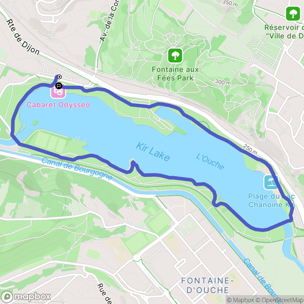 Plombières-lès-Dijon : carte du parcours de randonnée - France