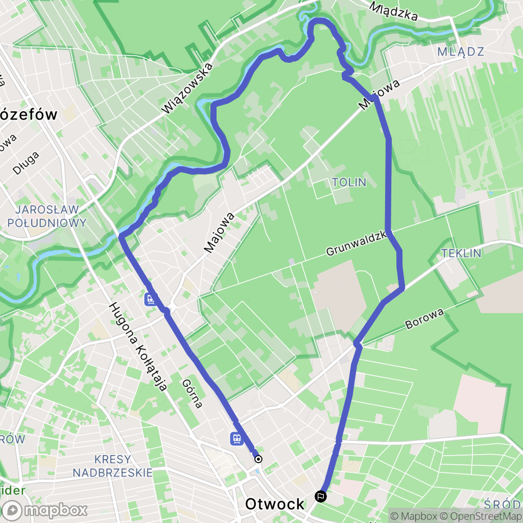 Otwock: mapa trasy - Poland