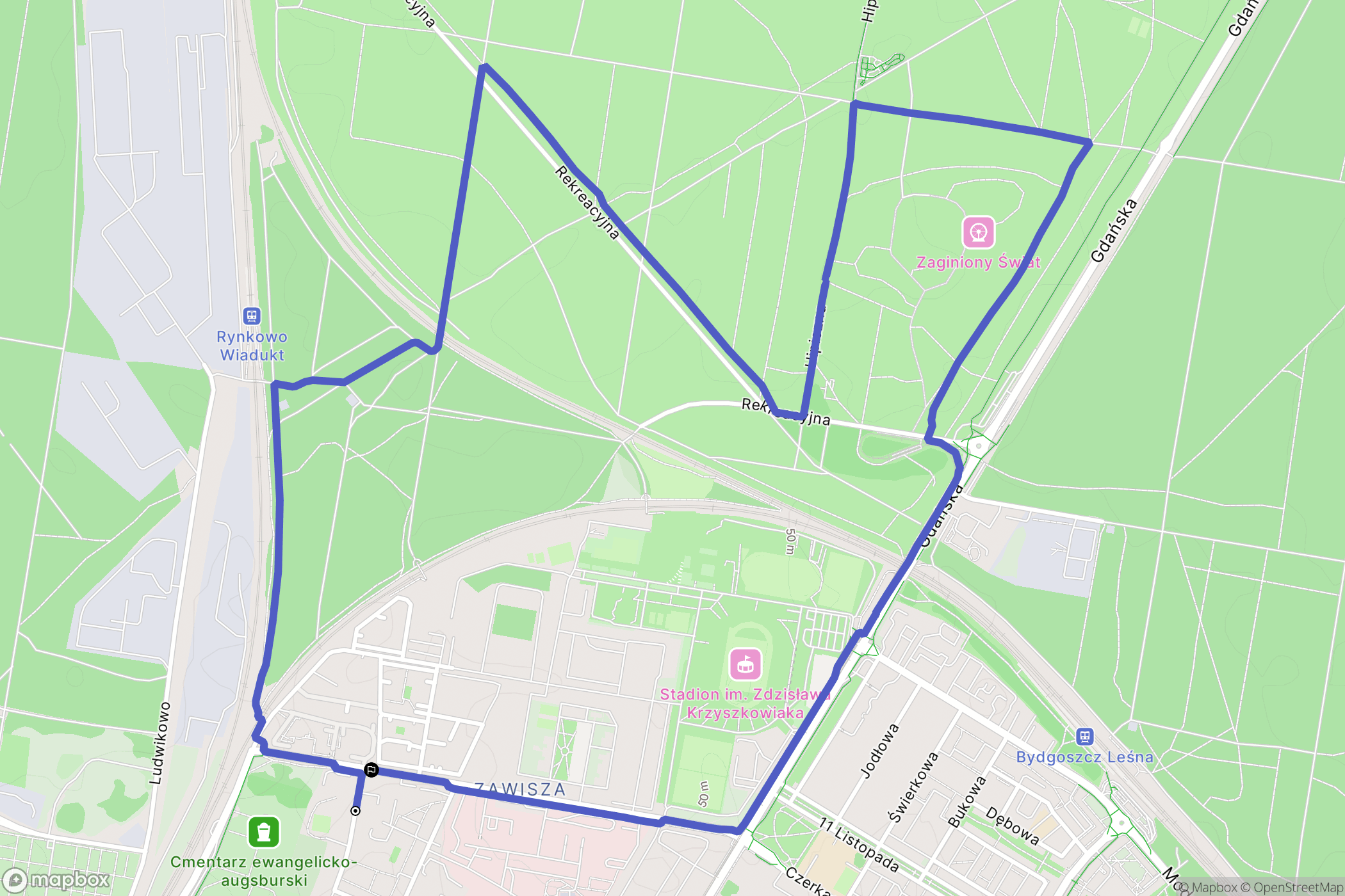 Bydgoszcz: mapa trasy - Poland