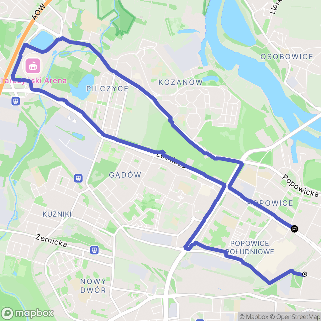 Wrocław: mapa trasy - Poland